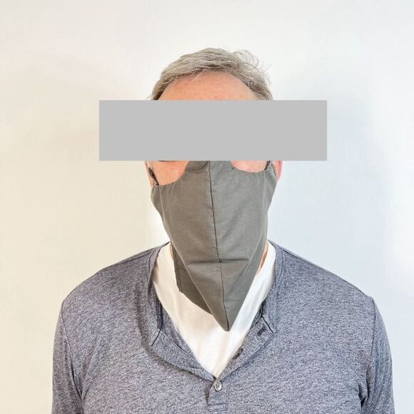 Custom Men’s Cotton Mask for Beard Coverage in Gray - Picture 8 of 8